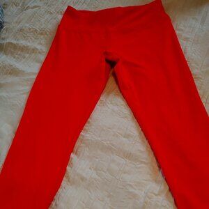 Women's Yogalicious Orange Yoga Leggings Size M Control Waistband Media Pocket